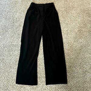 Black wide leg dress pants
